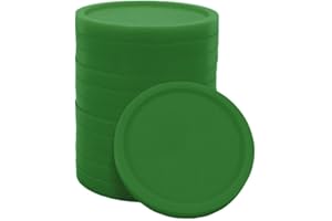 CombiCraft 100 Fichas de plástico para Carrito de la Compra con el tamaño de una Moneda de 1€ - Verde - Uso General para Juegos, Actividades de conteo y Otros.