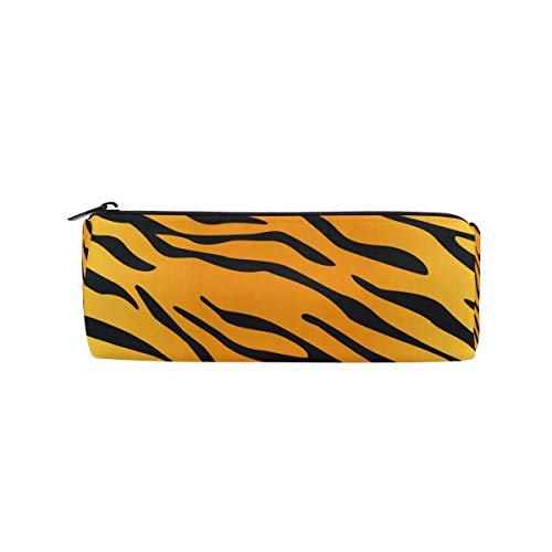 Funnyy Pencil Bag Animal Tiger Print Pencil Case Cylinder Shape Pouch Bag for Kid Boys Girls School