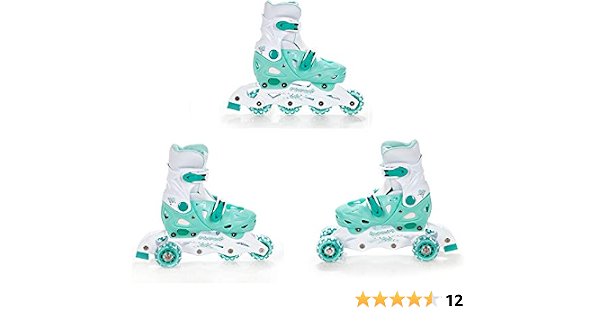 Croxer Rollers 3 En 1 Pour Enfant Patins A Roulettes Vert Menthe Reglable Amazon Fr Sports Et Loisirs