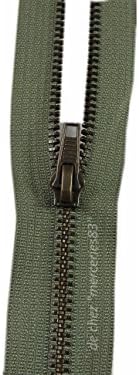 75 cm Green Khaki Zip Mesh Brass 5 mm – A Runner Metal Zipper can be opened Zip Khaki Green Mesh Metal Brass 75 cm Width 3 cm.