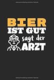 gutes design ist innovativ  Bier ist gut sagt der Arzt: Party Bier Arzt Design  Notizbuch Punktraster Skizzenbuch ca. DIN A5 (15 x 22cm) 120 Seiten  Lustige Geschenke Geburtstag & Weihnachtsgeschenk