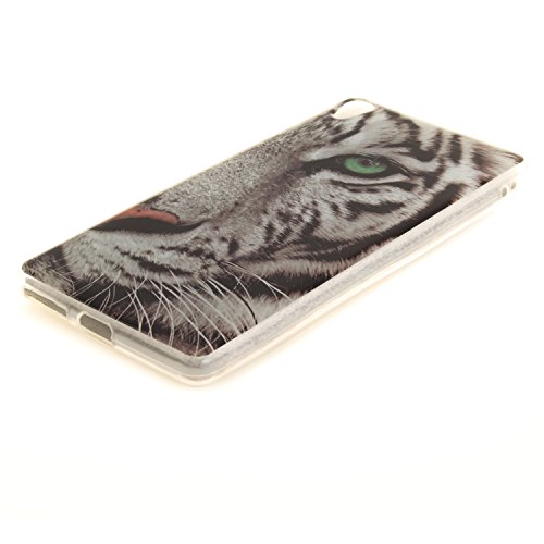 Sony XA Hülle, Xperia XA Hülle Case, Cozy Hut Sony Xperia XA Hülle TPU Case Schutzhülle Silikon Crystal Clear Case Sony Xperia XA (5 Zoll) Hülle Case Cover Ultra-Transparente Flexible TPU Bumper Handy Tasche Case Cover Etui Hülle mit Anti-Rutsch Kratzfest – Tiger - 4