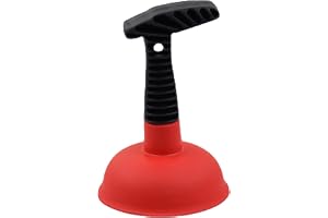 Lonimia Sink Plunger,Easy to use Mini Plunger with Short Handle,Small Unclogging Tool for Kitchen Sink, Shower, Bathroom Drains, Bath, red