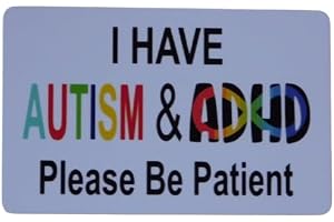 I Have Autism And ADHD Infinity Please Be Patient I.D. Card Holder CARD & HOLDER ONLY