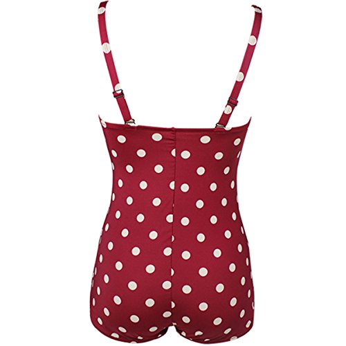 Gigileer Vintage Damen Schwimmanzug Tankini Einteilige Badeanzug Figuroptimizer Flacher Bauch! - 3