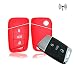 Produktbild Schutzcover für VW Kessy System Keyless Go - Golf, Scirocc, Tuguan, Touran, Touareg, Passat, Skoda Superb, Seat Toledo (rot/weiss)