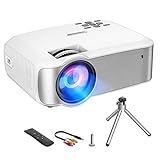 【Pantalla Grande Full HD 1080P】- VICTSING Proyector soporte el video 1080P FULL HD. Con la última tecnología LTPS TFT LCD mejorada,resolución nativa: 1280*720P.Tamaño de proyección: 33 ~ 120 pulgadas,distancia de tiro 3.28 ~ 11.81 pies, lo que le proporciona un disfrute visual nítido. (Nota: El mejor tamaño de proyección para ver es entre 80 ~ 100 pulgadas).
