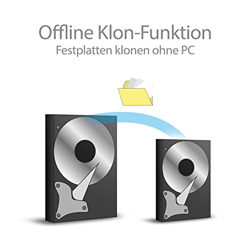 USB 3.0 Offline Klon DockingStation SATA 6Gb inkl. UASP-Unterstützung | für SATA-I, II, III (1,5/3/6 Gb/s) HDD/SSD mit Offline Klon-Funktion - 7