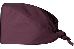 AELIN Calot de bloc en coton, taille standard, avec bandeau absorbant - Calot dentiste - Calot médical - Calot infimier (Bordeaux)