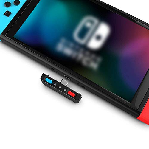 Homespot Adaptador Bluetooth 5.0 Transmisor De Audio Con Conector USB C APTX De Baja Latencia Compatible Con Airpods PS4 Bose Sony Y Auriculares Bluetooth Para Nintendo Switch [Azul - Rojo]