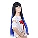 Price comparison product image Songmics Ombre Hair Cosplay Costume Wig Black to Blue WFY172