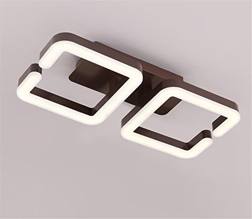 CHLIGHT 49Cm 28W Geometric Ceiling Lights Acrylic Rectangular White Light Pendant Lights Living Room Bedroom Bathroom Dinning Table Hotel Brown Ceiling Lamp Indoor Light Fixture Home Decor Lights,A