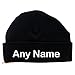 Personalised Newborn Baby Beanie Hat s (BLACK) - Soft 100% Cotton headwear New Baby Grow Boy Clothing Girl Cute Mum Dad Mummy Daddy Custom Parent Birth Gift bib Present by 123t