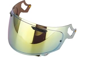 Guajiro - Visier VAS-V MAX Vision | Kompatibel mit Arai RX-7V Racing, RX-7V EVO, RX-7V RC, ConceptXE, Quantic, ConceptX, ProfileV | UV-Sonnenschutz, Antibeschlag | Hochwertiges Polycarbonat (Gold)