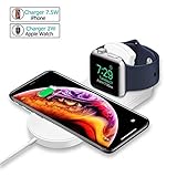 zens qi power bank 【2 in 1 QC 3.0 Schnellladegerät】Dieses Produkt nimmt drahtlosen Gebührenstandard von WPC-Qi1.2 und Appl e-Uhrprotokoll an. Wireless Charging Pad Charge Speed bis zu 7,5 W für i Phone X / X MAX, i Phone 8 / 8 Plus, Aufladen Wirkungsgrad über 80%. bis zu 10 W für Samsung Galaxy S7/S8/s8plus, Galaxy Note 8 und weitere Geräte mit Qi-Standard.