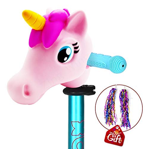 ziwing Scooter accesorios Head Kids Unicorn Pony caballo dinosaurio juguetes regalos Mini T-bar patinete bicicleta Pogo Jumper accesorios para niños, niñas
