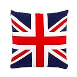 Noth-Too-Mats 38 * 38 cm 2 en 1 Union Jack Polyester Coussin De Voiture Couverture Oreillers Climatisation Couette for Mini Cooper Countryman Car Styling Mats (Color : Red Union Jack)