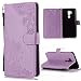 Produktbild Shinyzone Brieftasche Hülle für LG G7,LG G7 ThinQ Hülle Prägung Henna Mandala Muster Serie,[Standfunktion und Magnetverschluss] Leder Folio Flip Handyhülle mit Kreditkartenfächer-Lila