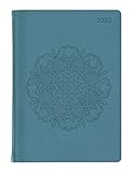 Ladytimer Grande Deluxe Turquoise 2020 - Taschenplaner - Taschenkalender A5 - Tucson Einband - Motivprägung Muster - Weekly - 128 Seiten by 