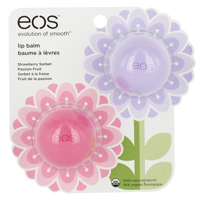 EOS Spring Lip Balm Set, Passion Fruit/ Strawberry Lip Balm Sphere - 3