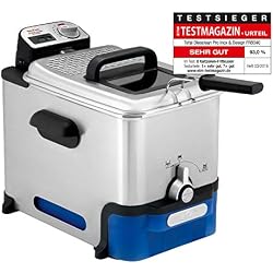 Friteuse Pro SEB FR804000 Oleoclean Pro Timer 3,5L  filtration automatique de l'huile + mineur digital + hublot de contrôle + thermostat réglable + boite de stockage d'huile, Inox