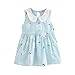 Produktbild Kinderbekleidung,Honestyi Mädchen Kirsche ärmelloses Puppe Kragen Weste Prinzessin Kleid Party Hochzeit Ärmellos Printkleider Partykleider Niedlich Minikleid (6-7T/130CM, Blau)