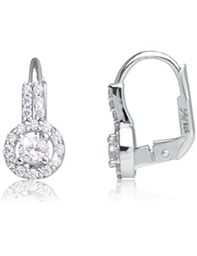 MyGold Damen Ohrhänger Ohrringe Weißgold Weissgold 333 Gold (9 Karat) Mit Steinen Zirkonia 15mm x 7mm Ohrschmuck...