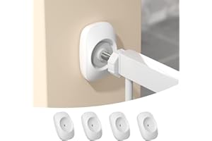SAFELON 4 Pièces protecteur mural de barrière de sécurité pour bébé, économiseur mural à l’épreuve des enfants et des animaux de compagnie pour portail monté sous pression, portes, murs(Blanc)