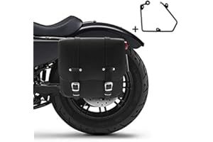 Craftride Borsa laterale + supporto compatibile con moto custom 883 Iron 09-15 sinistra 17l