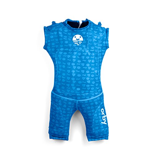 Orby jetsuit cálido neopreno seguro bebé ropa de flotador de piscina natación mojado traje 2 - 3 años, azul