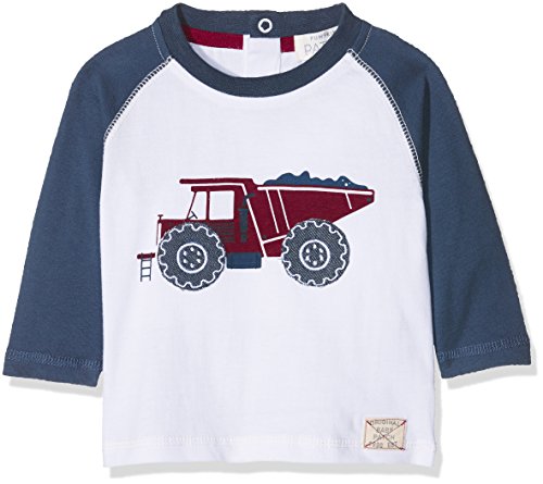 Pumpkin Patch Baby Boys 0-24m Loaded Long Sleeve Top Polo Shirt, White (Super White), 6-12 Months (Manufacturer Size:6-12M)