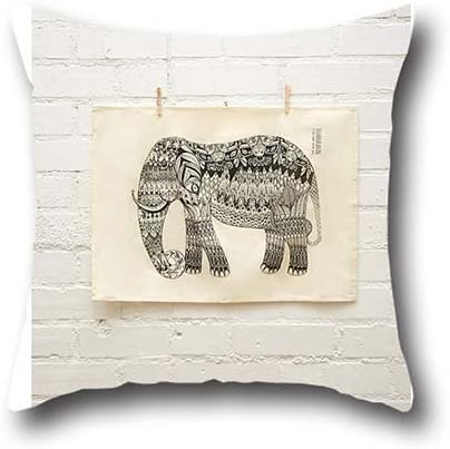 Eligible Zz Art Elephant Indian 100% Cotton Pillow Covers Decorative Pillow With Bamboo Cover 20*36