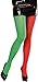 Produktbild WIDMANN 01258 – Zweifarbige Strumpfhose 40 Denier, in Einheitsgröße, Rot/Grün
