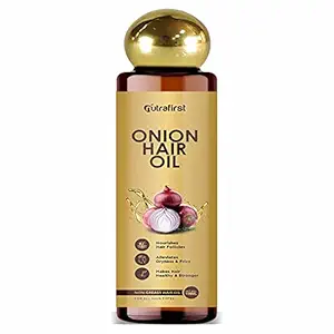 Nutrafirst Onion Hair Growth Oil for hair growth for Men & Women Having Onion Oil and a Blend of Natural Ingredients like Bhringhraj, Brahmi, Amla, Methi, Shankhpushpi ? 100 ml