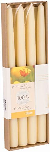 Beeswax (White) Dinner Candles In a box (each candle 2.2 x 30cm, code: B34W)