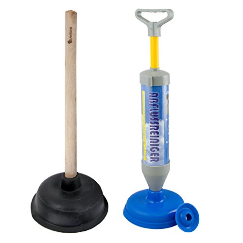 Set Reinigungspumpe und Saugglocke für Bad , Küche und WC . Pömpel , Pümpel Gummistampfer . Multifunktionale Pumpe und Gummi Stampfer für Haushalt