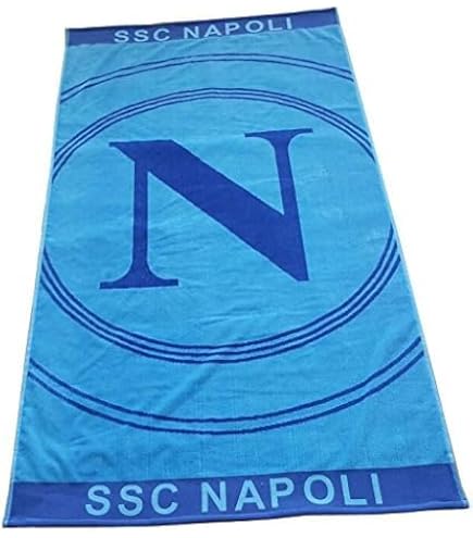 Telo Mare Napoli Ufficiale 100% Cotone - Asciugamano Spiaggia 70x140 Cm Per Veri Tifosi
