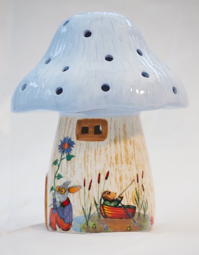 Stendoo Magical Mushroom. Quality Children's Toadstool Night light. (Pale Blue)