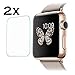 Produktbild 2x Apple Watch iWatch Gehärtetes H9 Schutz Glass / Panzer folie für den Bildschirmschutz Display - 2x Schutz Glas 42mm