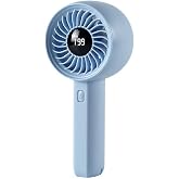 PDAteknoloji Mini,Taşınabilir,Şarjlı, Led G&ouml;stergeli El Fanı Mavi ZB162M