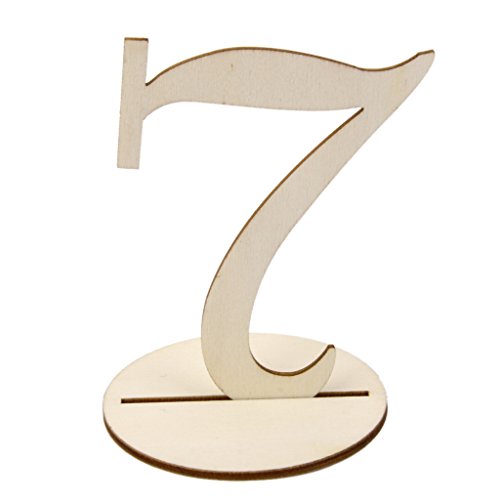 MDF-Holz 10cm Tischnummern 1-10 Basis-Set Hochzeit Geburtstagsparty Französisch - 3