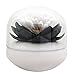 Bluelans® White Lotus Shape Cotton Swab Holder Cotton Bud Toothpicks Storage Organizer Case Box for Bathroom (Black)
