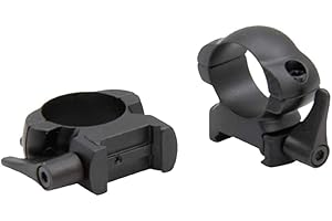 BAT VISION | Anelli smontabili in acciaio 25,5 mm a sgancio rapido con regolazione a 2 viti per guida Weaver - Picatinny |
