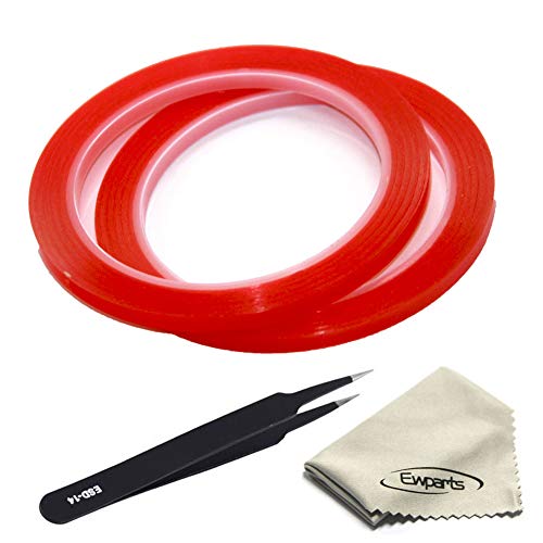 EWPARTSES 2 PC 10 Metro Doble Cinta Adhesiva Lateral + fórceps, Super pegajosa (2mm*2)