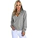 Produktbild ABsoar Sweatshirt Damen Pullover Frauen Kapuzenpullover Solid Sexy V-Ausschnitt Bluse mit Kapuze Pullover Tops Shirt Freizeit Jumper