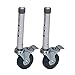 Produktbild Walker Wheels Kit und Ski Glides - Zubehörteile Set für medizinische Klappläufer - Universal Vorder- und Rückseite Stabilität Sicherheitsrad - Zwei 5 Zoll Gummirad,C