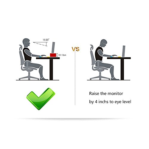 AZLife Holz Monitor Ständer DIY Verbindung Bildschirmerhöher Schreibtischregal für Laptops, Drucker oder Monitor, iMac, LCD TV Geräte,Schreibtisch Organizer mit Zusätzlicher Stauraum - 7