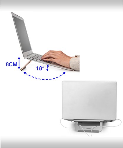 (Update Version) ZenCT Aluminium Laptop Ständer, beweglicher faltbarer Note-Book-Kühler -Tischhalterung für 11 „-14“ MacBook - 3