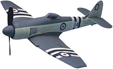 West Wings Model Kit - Rubber Band Powered Hawker Sea Fury Plane - 1:21 Scale