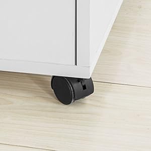 SoBuy FRG241-W Küchenschrank Küchenwagen Rollschrank Getränkewagen